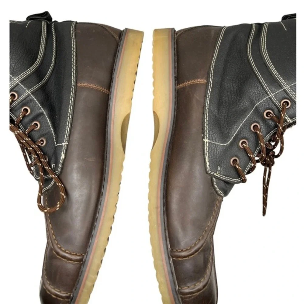 Sonoma Duck Boots Mens 13 Brown Sherman Ankle Lace‎ Up Two Tone Contrast Stitch